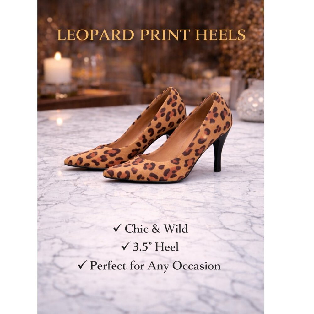 Splash Fashion Footwear - Leopard Print Pumps